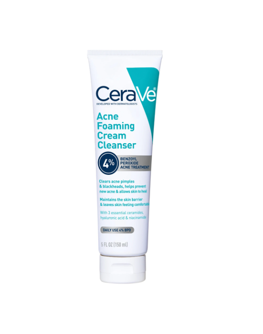 CeraVe Acne Foaming Cream Cleanser Benzoyl Peroxide 4% 150ml