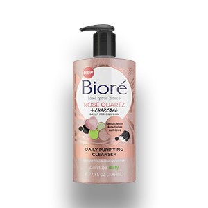Biore Rose Quartz & Charcoal Daily Purifying Cleanser 200ml