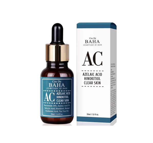 cos de baha azelaic acid hinokitiol clear skin