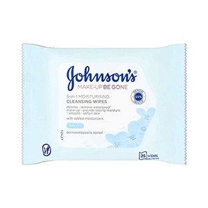 Johnson's Face Care Make Up Be Gone Moisturising Cleansing Wipes For Dry Skin - 25 Wipes