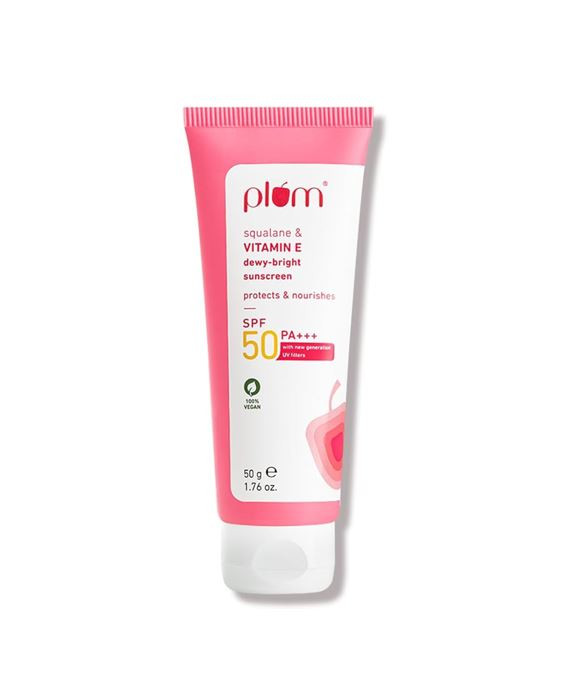 Plum Squalane & Vitamin E Dewy-Bright Sunscreen SPF50 50g