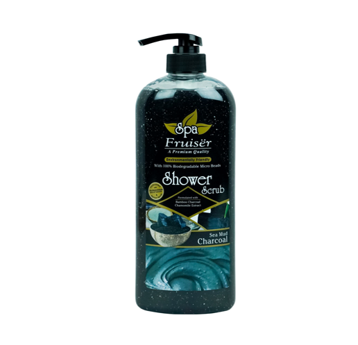 Fruiser Spa Sea Mud Charcoal Shower Scrub 730ml