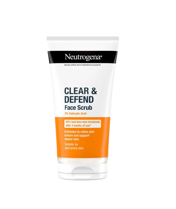 Neutrogena Clear & Defend Face Scrub with 2% Salicylic Acid 150ml