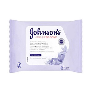 Johnson's Face Care Make Up Be Gone Pampering Cleansing Wipes For All Skin - 25 Wipes