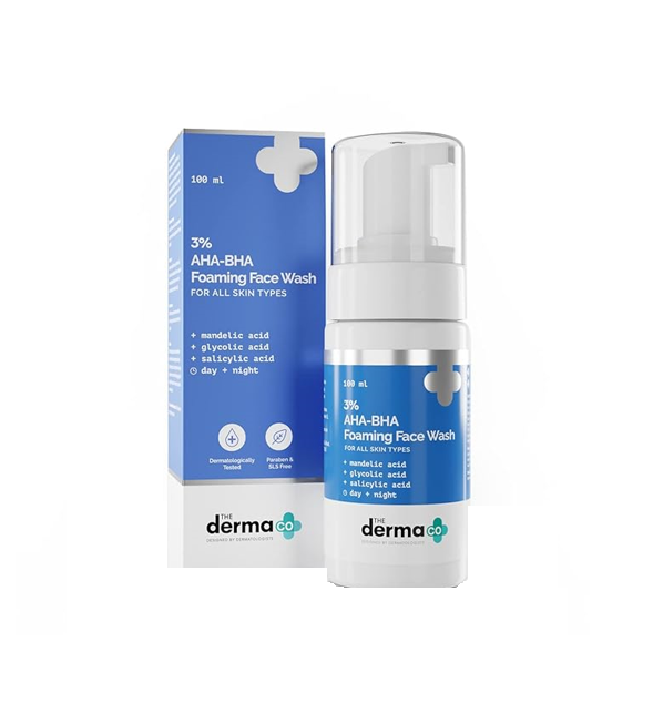 The derma Co 3% AHA-BHA Foaming Face Wash 100ml