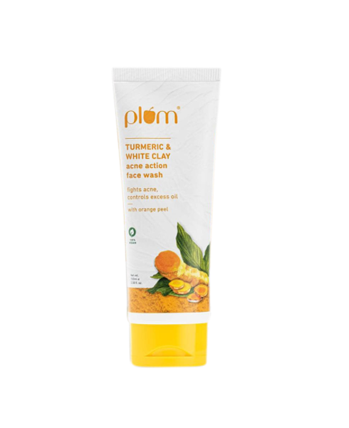 Plum Turmeric & White Clay Acne Action Face Wash 100ml