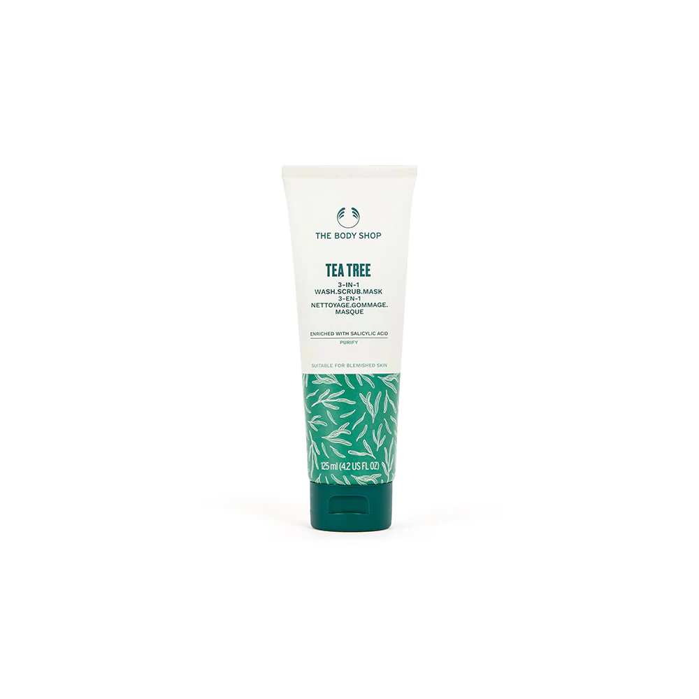 The Body Shop Tea Tree 3 in 1 Wash Scrub Mask 125ml