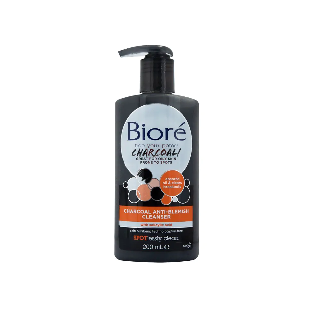 Biore Charcoal Anti-Blemish Cleanser 200ml